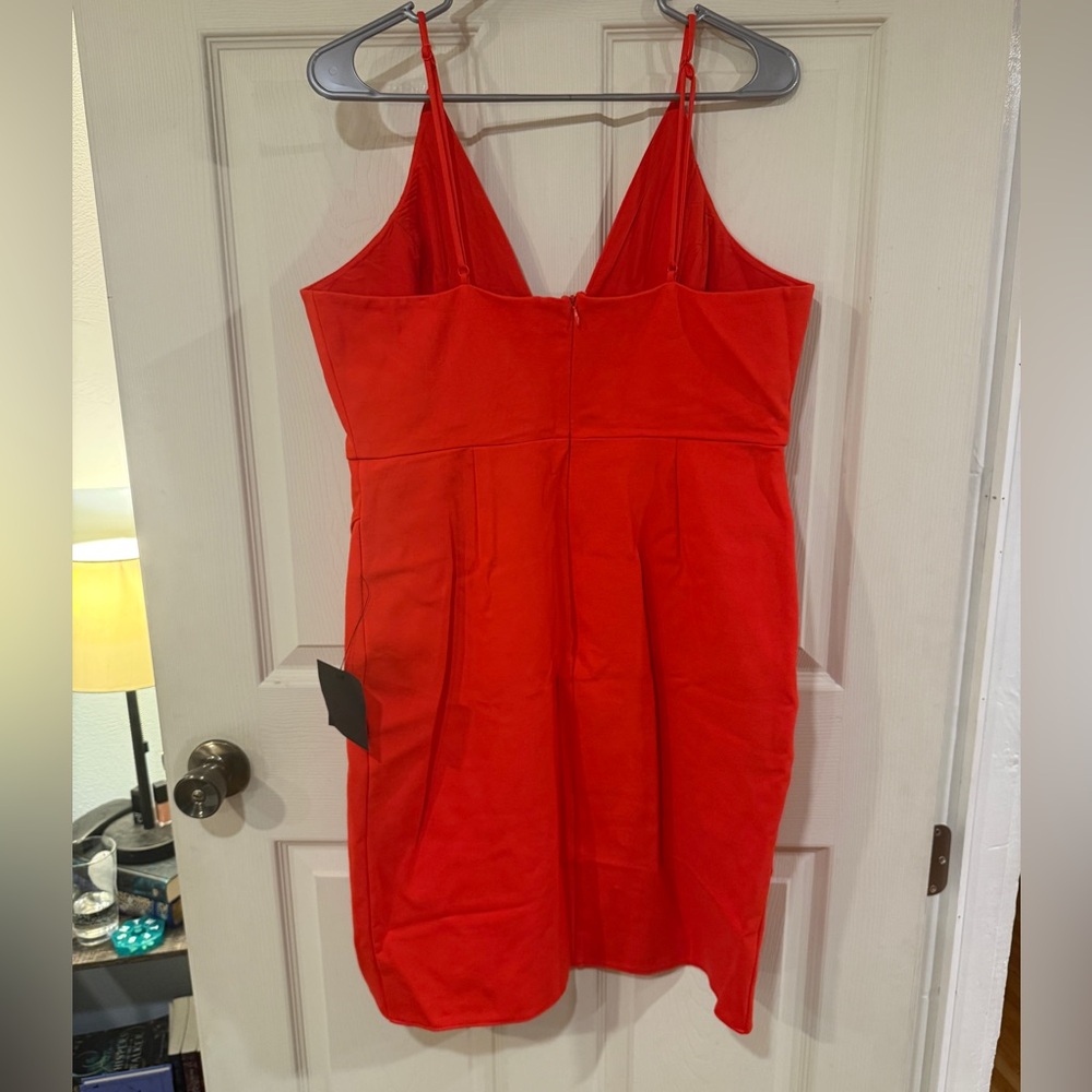 Lulu's Vibrant Red Asymmetrical Dress - Picture 5 of 6